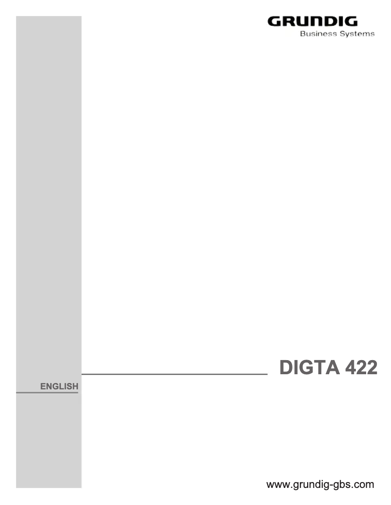 Página 1 del manual Manual de usuario Grundig Digta 422