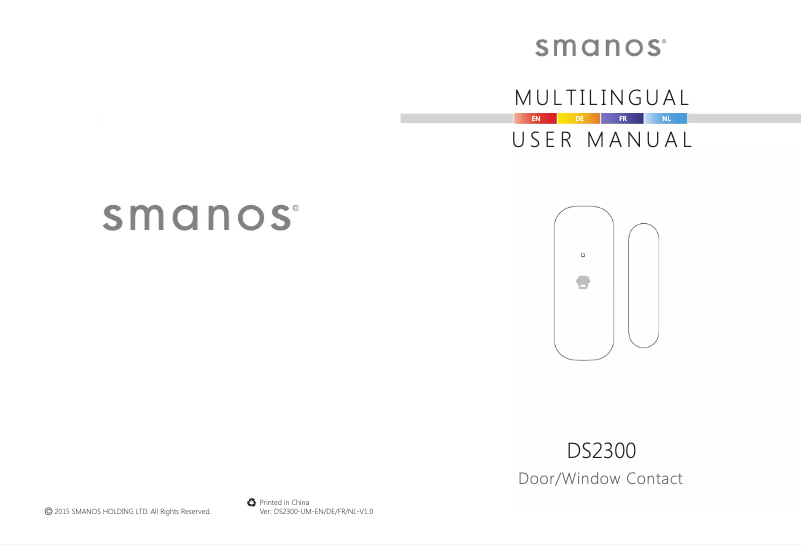 Page 1 de la notice Manuel utilisateur smanos DS2300