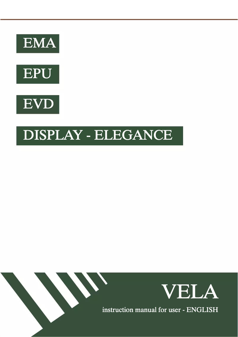 Page 1 de la notice Manuel utilisateur Wega Vela