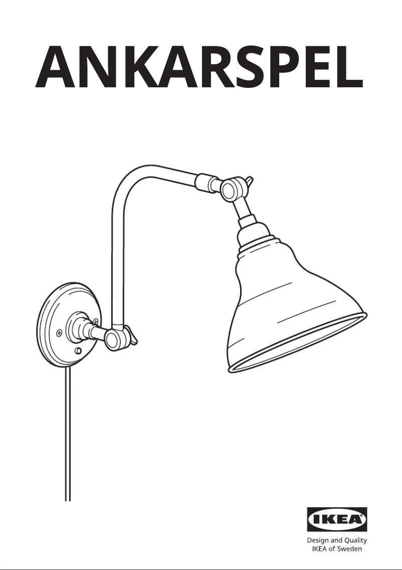 Page 1 de la notice Manuel utilisateur Ikea ANKARSPEL 304.943.59