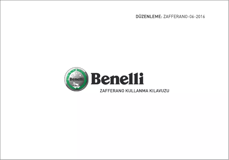 Image de la première page du manuel de l'appareil Zafferano (2016)