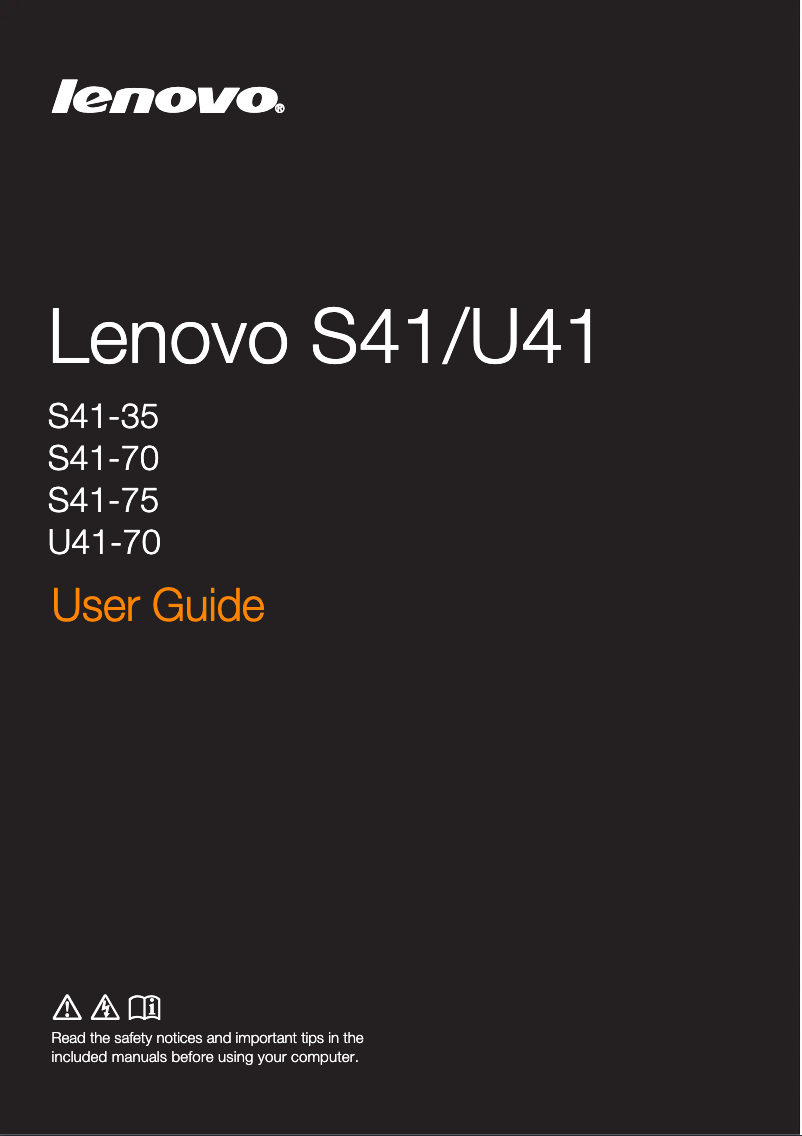 Página 1 del manual Manual de usuario Lenovo S41-75