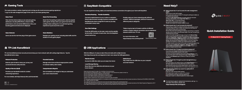 Page n°1 - Manuel utilisateur TP-Link Archer GE550