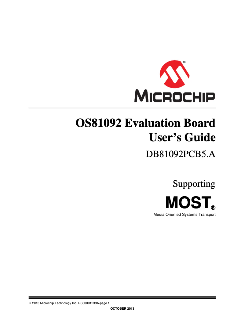 Page 1 de la notice Manuel utilisateur Microchip OS81092