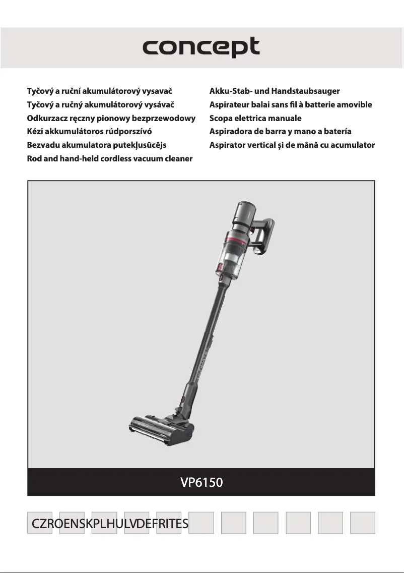 Page 1 de la notice Manuel utilisateur Concept VP6150