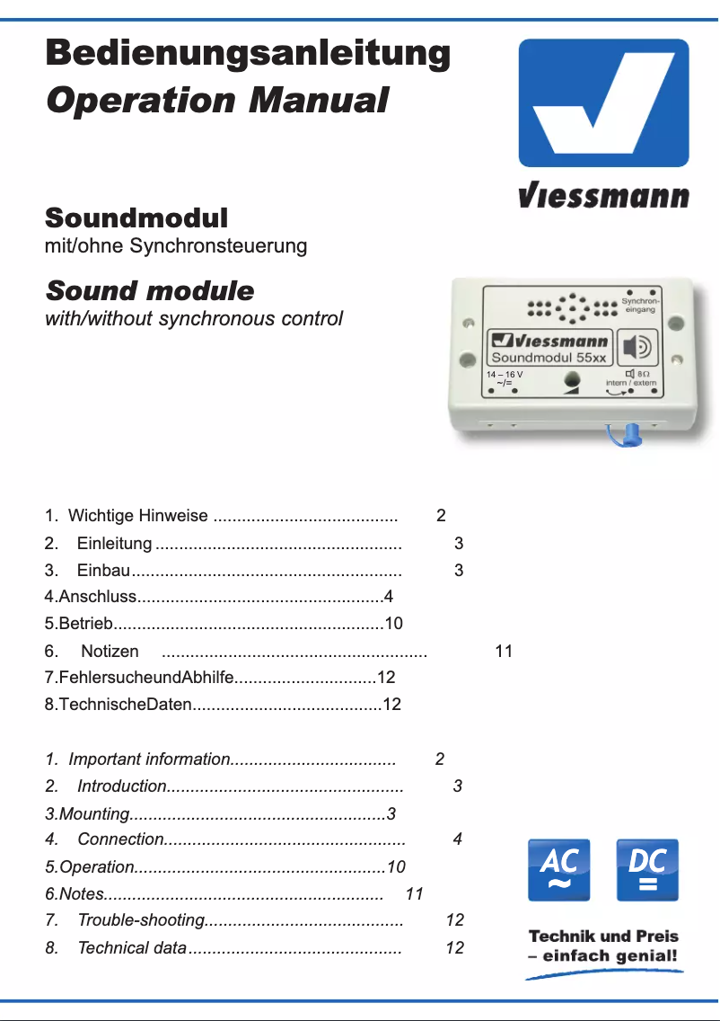 Page 1 de la notice Manuel utilisateur Viessmann 5560