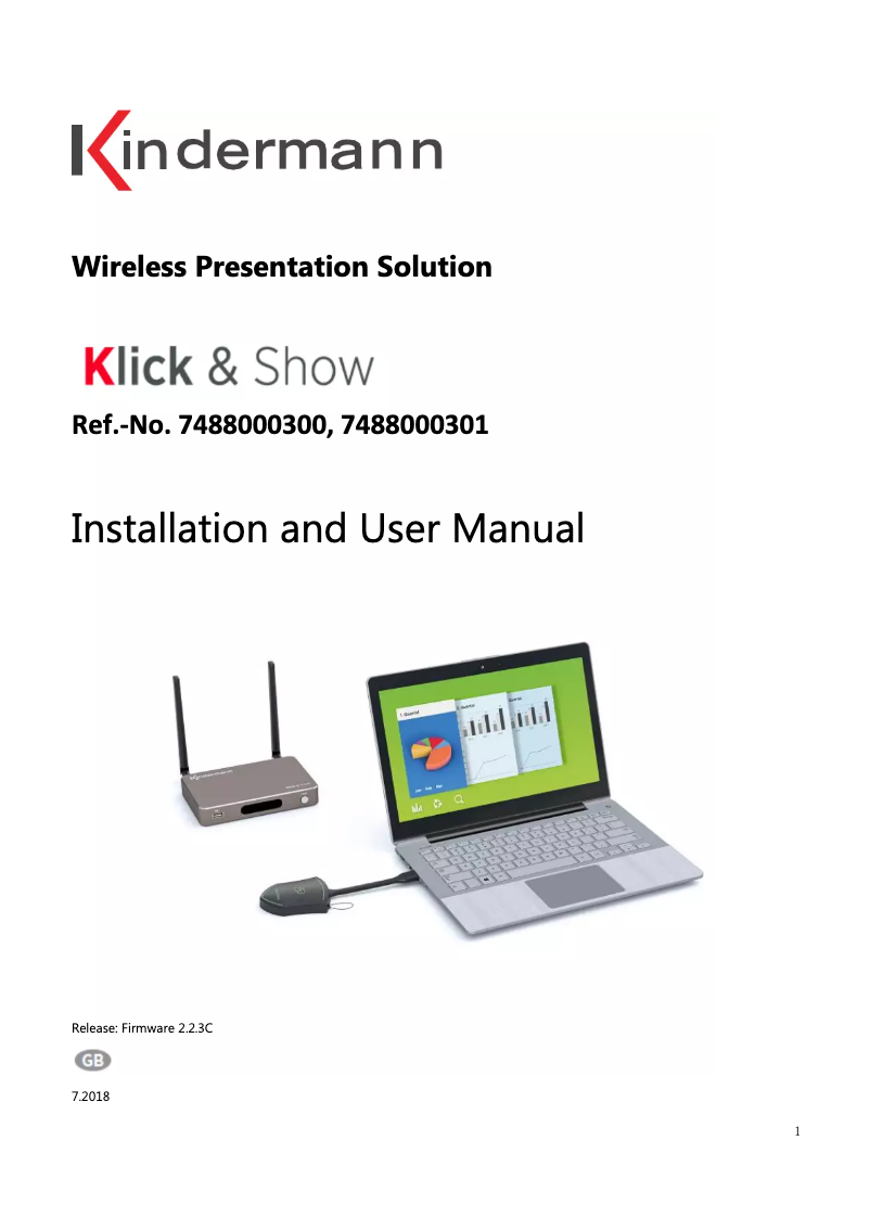 Page n°1 - Manuel utilisateur Kindermann  Klick & Show System