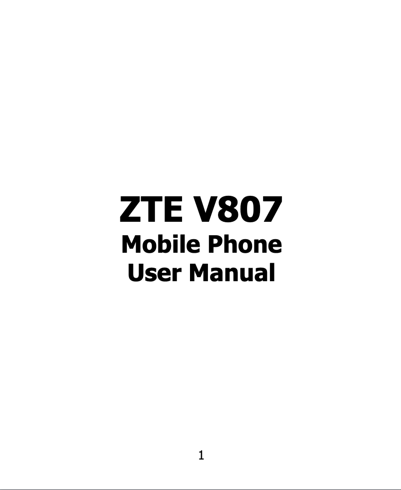 Página 1 del manual Manual de usuario ZTE Blade C