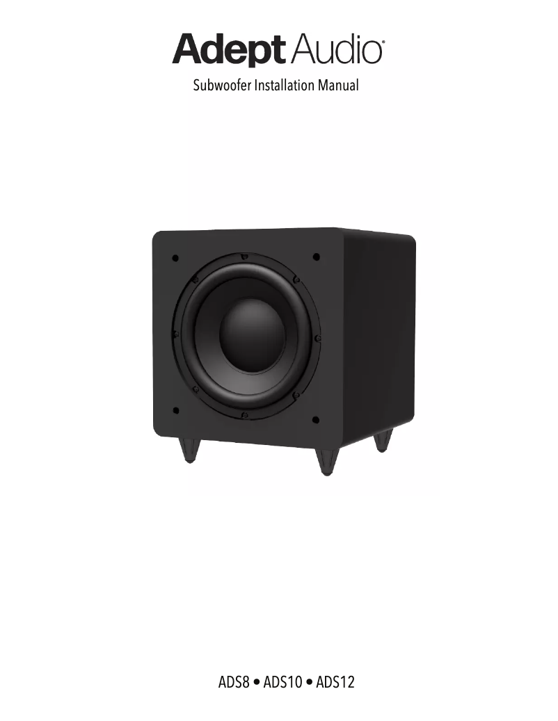 Page 1 de la notice Manuel utilisateur Adept Audio ADS12