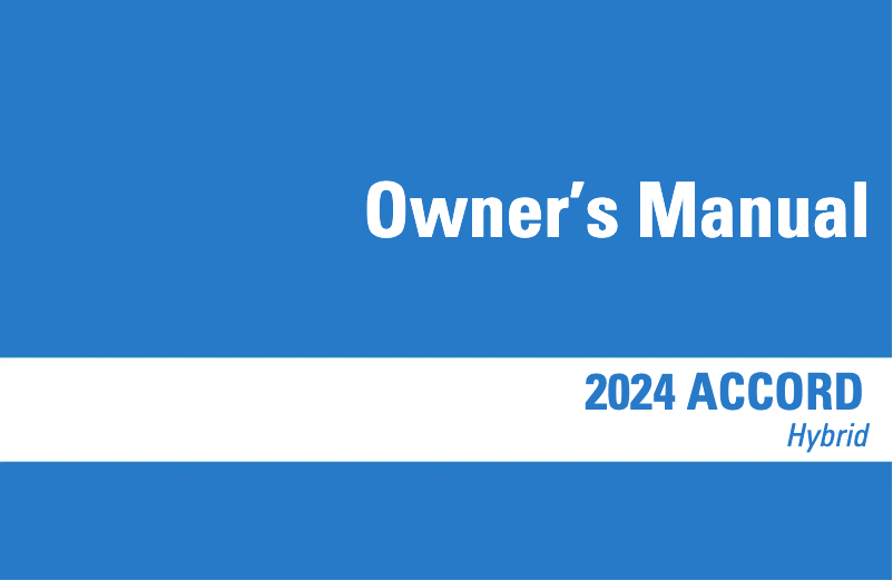 Página 1 del manual Manual de usuario Honda Accord Hybrid (2024)