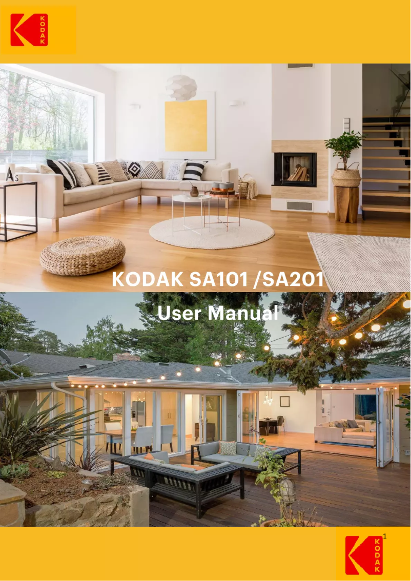 Page 1 de la notice Manuel utilisateur Kodak SA101