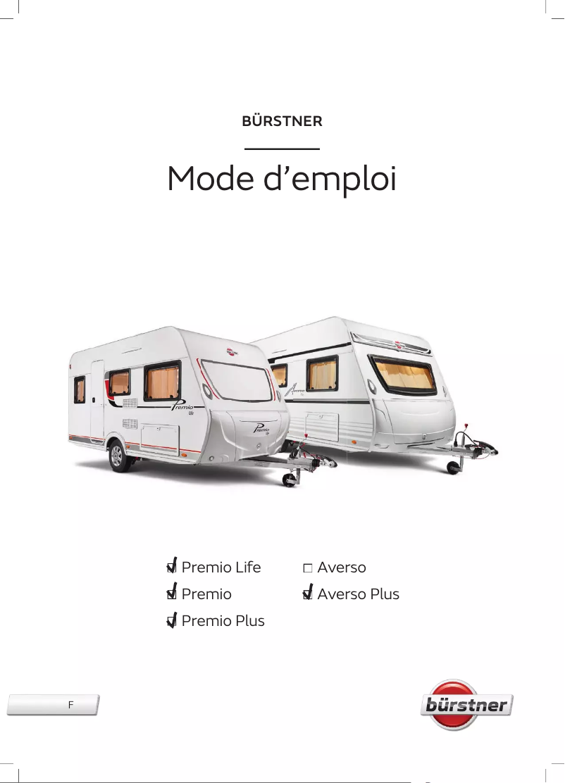 Image de la première page du manuel de l'appareil Averso Plus (2023)