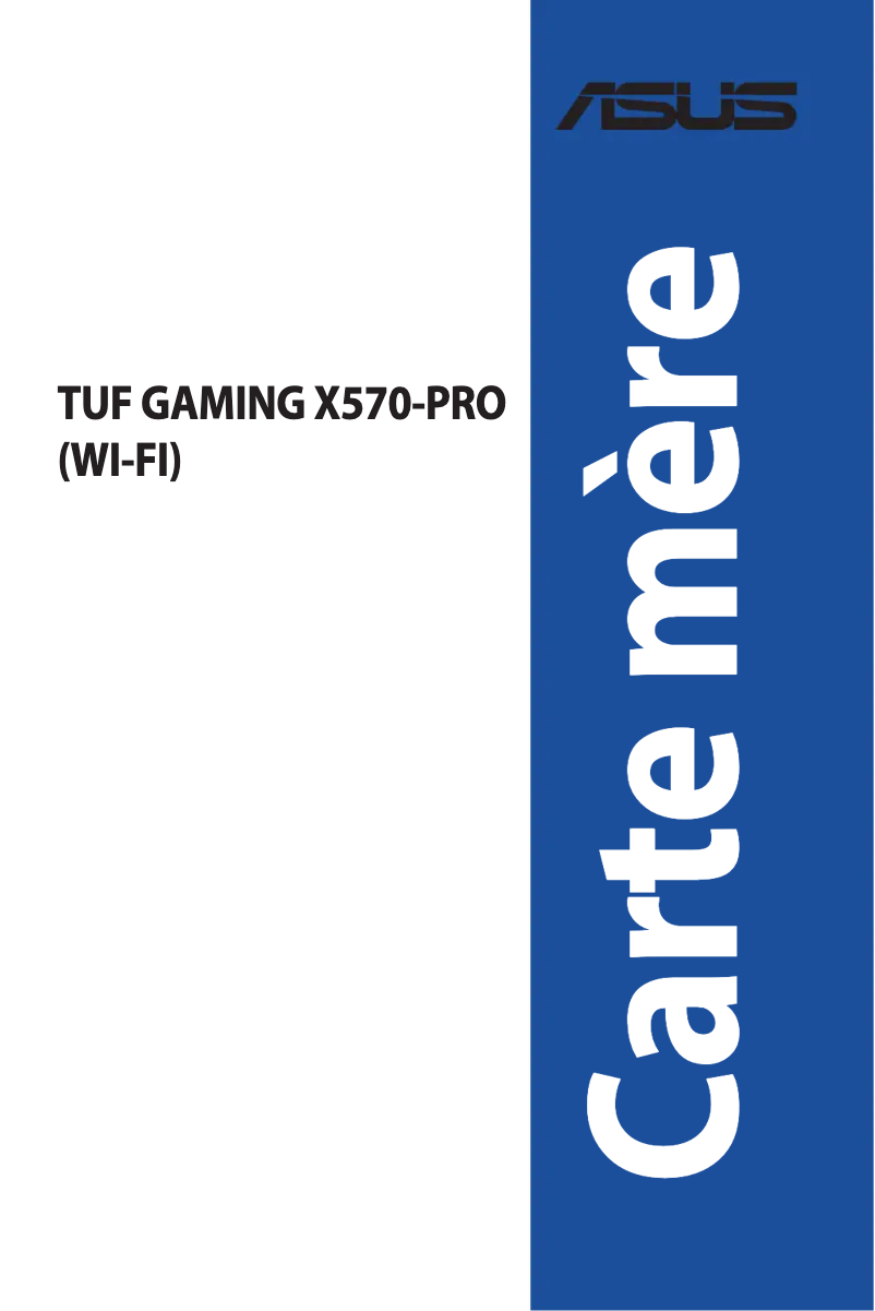 Page 1 de la notice Manuel utilisateur Asus TUF Gaming X570-Pro (WI-FI)