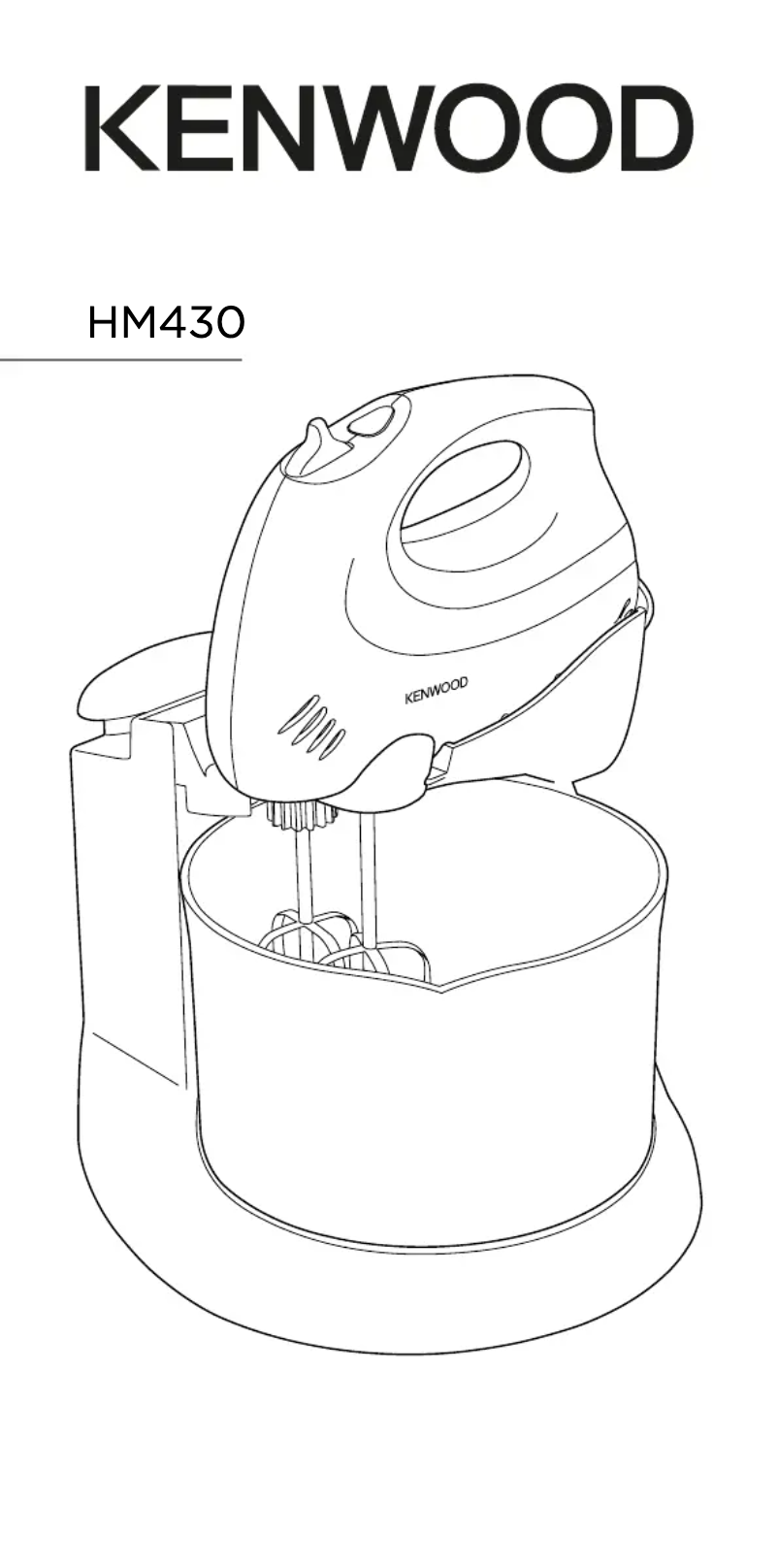 Page n°1 - Manuel utilisateur Kenwood HM330