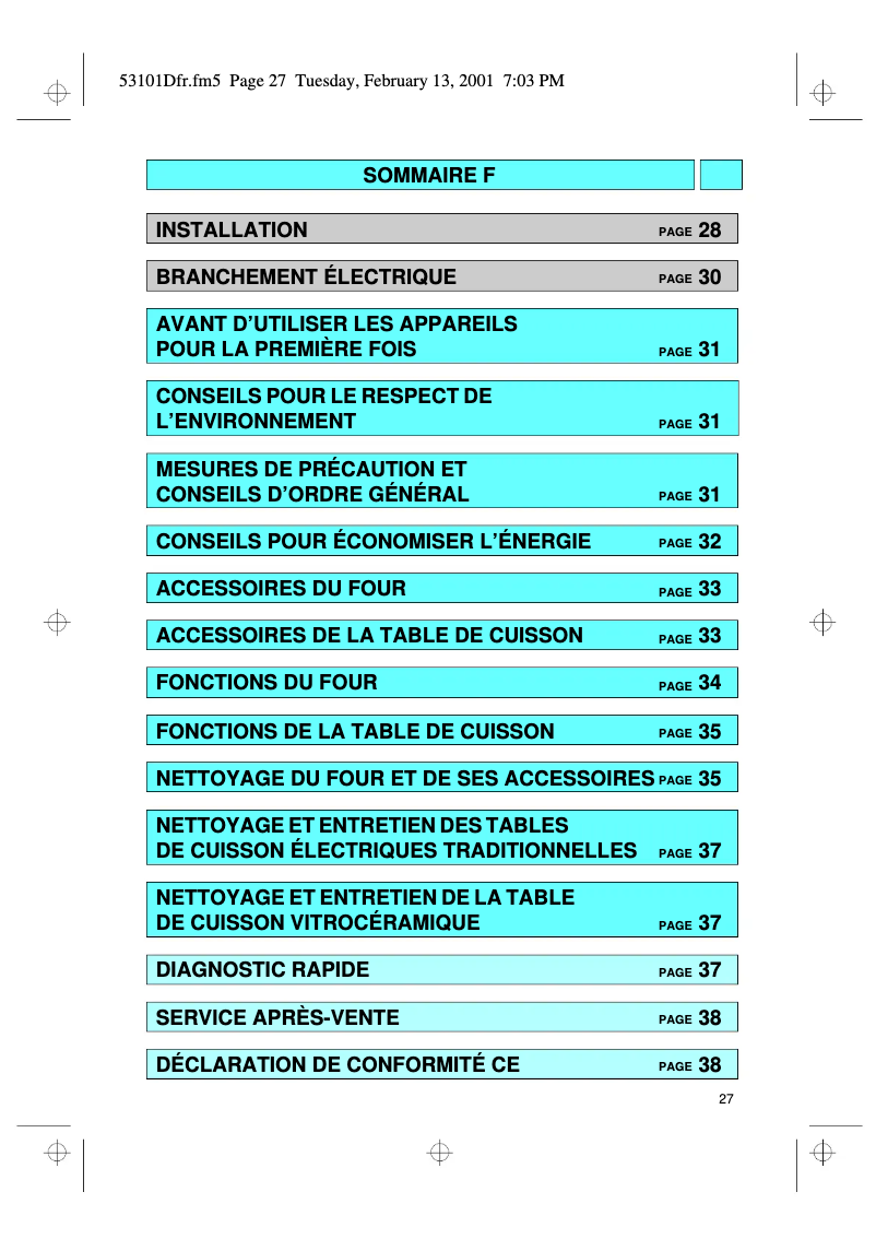 Page 1 de la notice Manuel utilisateur Whirlpool AKZ 287 IX