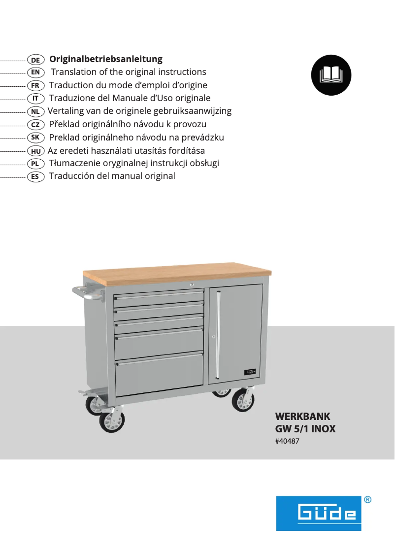 Page 1 de la notice Manuel utilisateur Güde GW 5/1 INOX