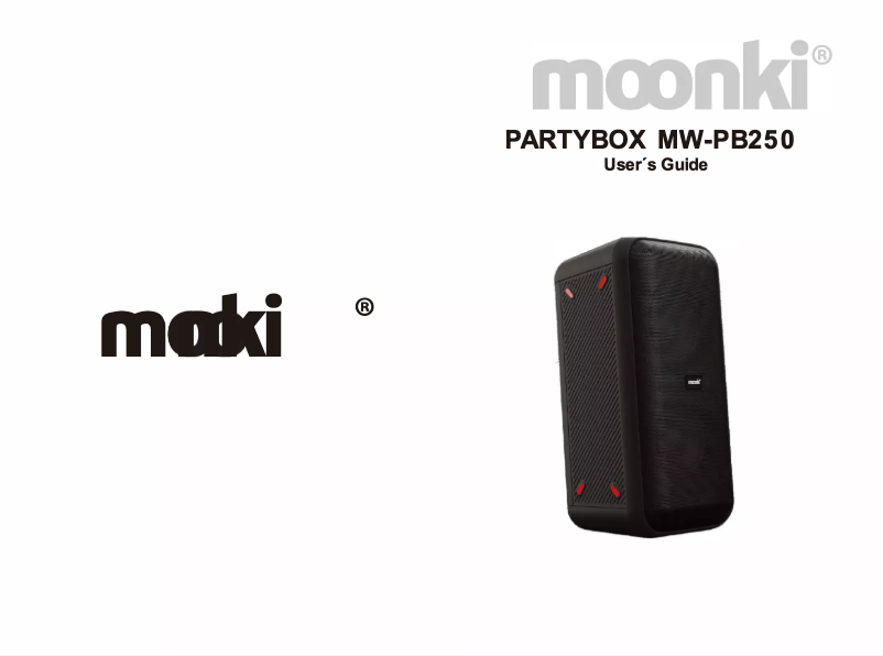Page 1 de la notice Manuel utilisateur Moonki MW-PB250