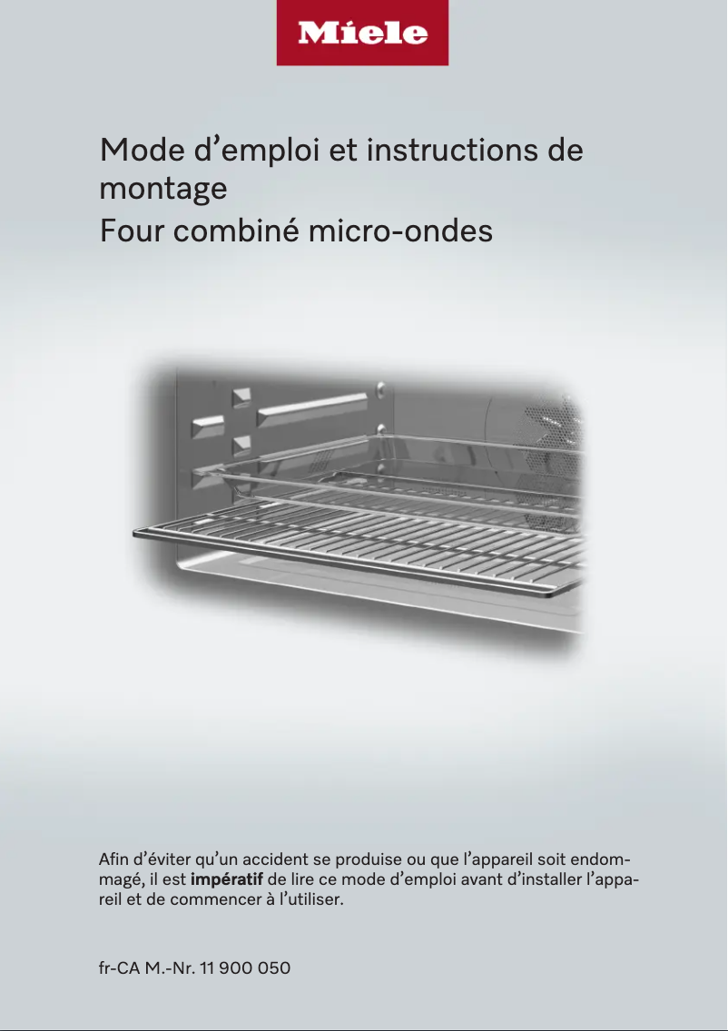 Page n°1 - Manuel utilisateur Miele H 7270 BM