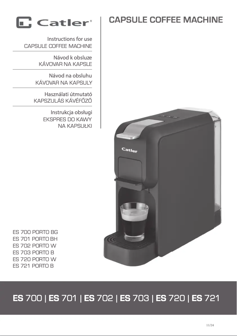 Image de la première page du manuel de l'appareil ES 703