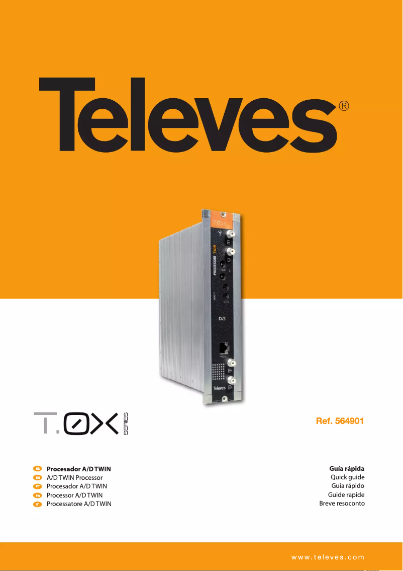 Image de la première page du manuel de l'appareil T.0X A/D 564901