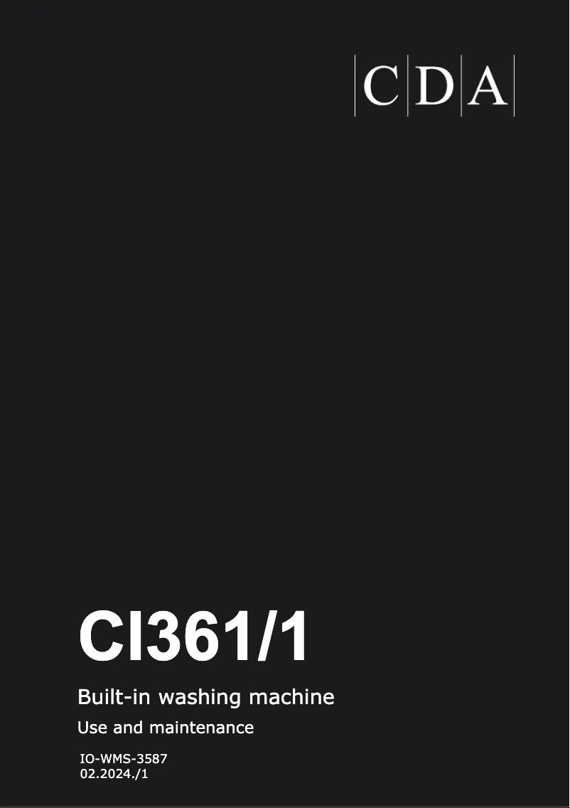 Page n°1 - Manuel utilisateur CDA CI361