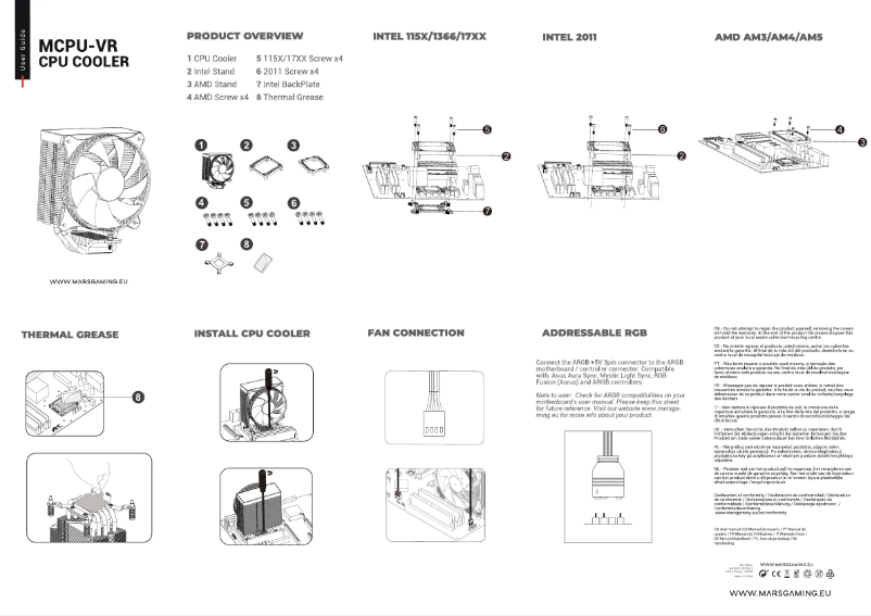 Página 1 del manual Manual de usuario Mars Gaming MCPU-VR