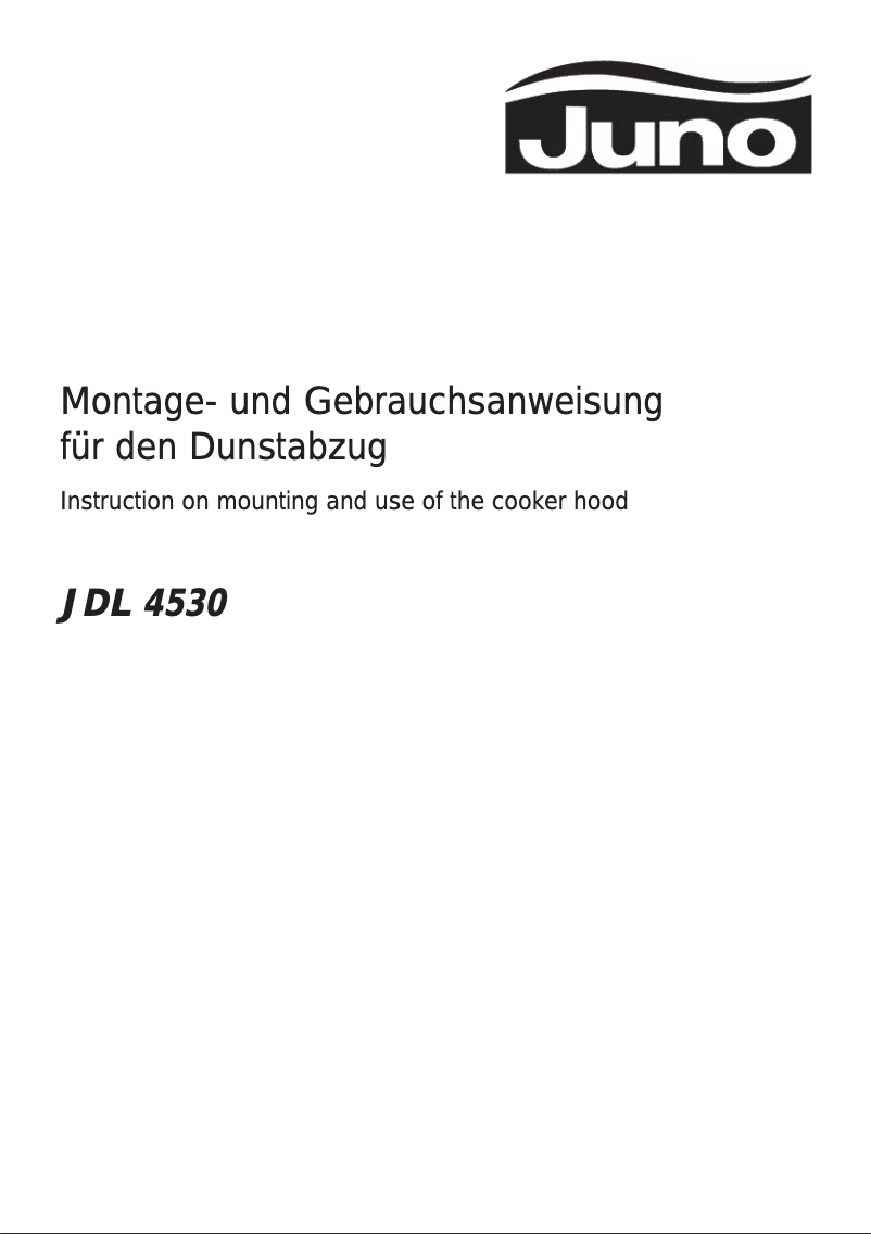 Page n°1 - Manuel utilisateur Juno JDL4530B