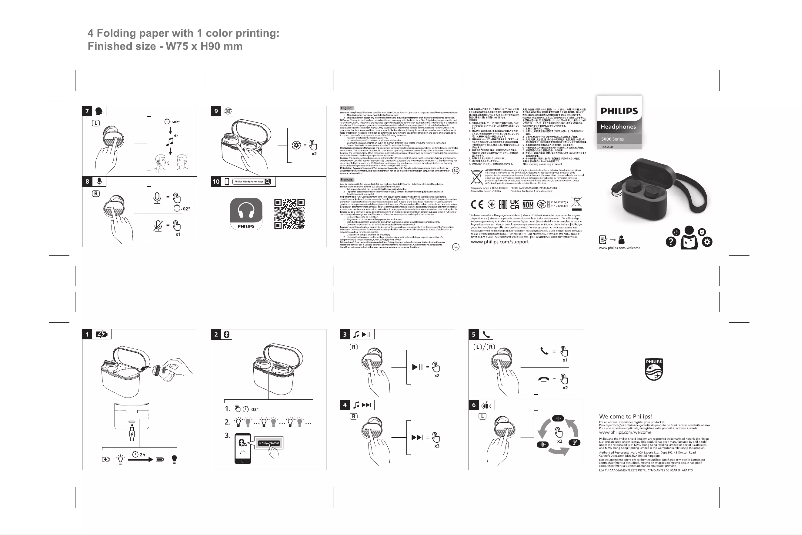 Page n°1 - Guide de démarrage rapide Philips TAA5508