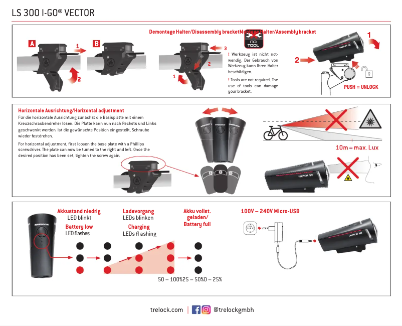 Image de la première page du manuel de l'appareil LS 300 I-GO Vector