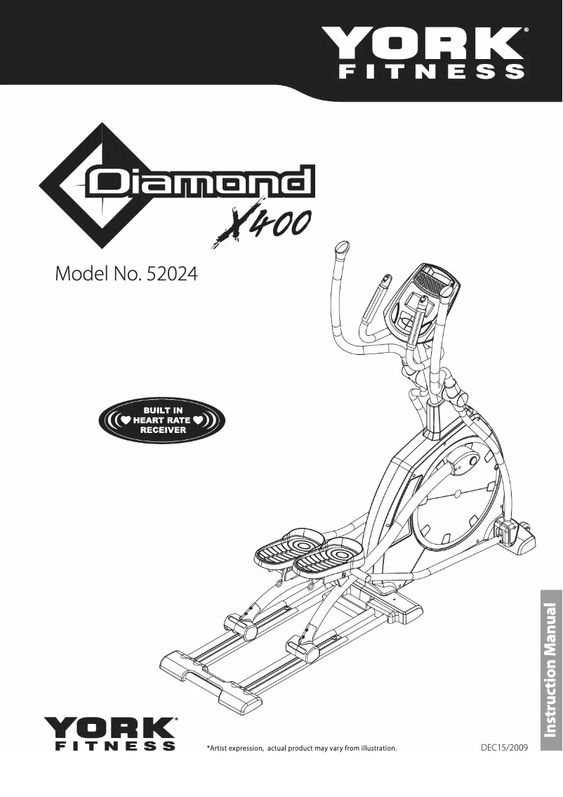 Image de la première page du manuel de l'appareil Diamond X400