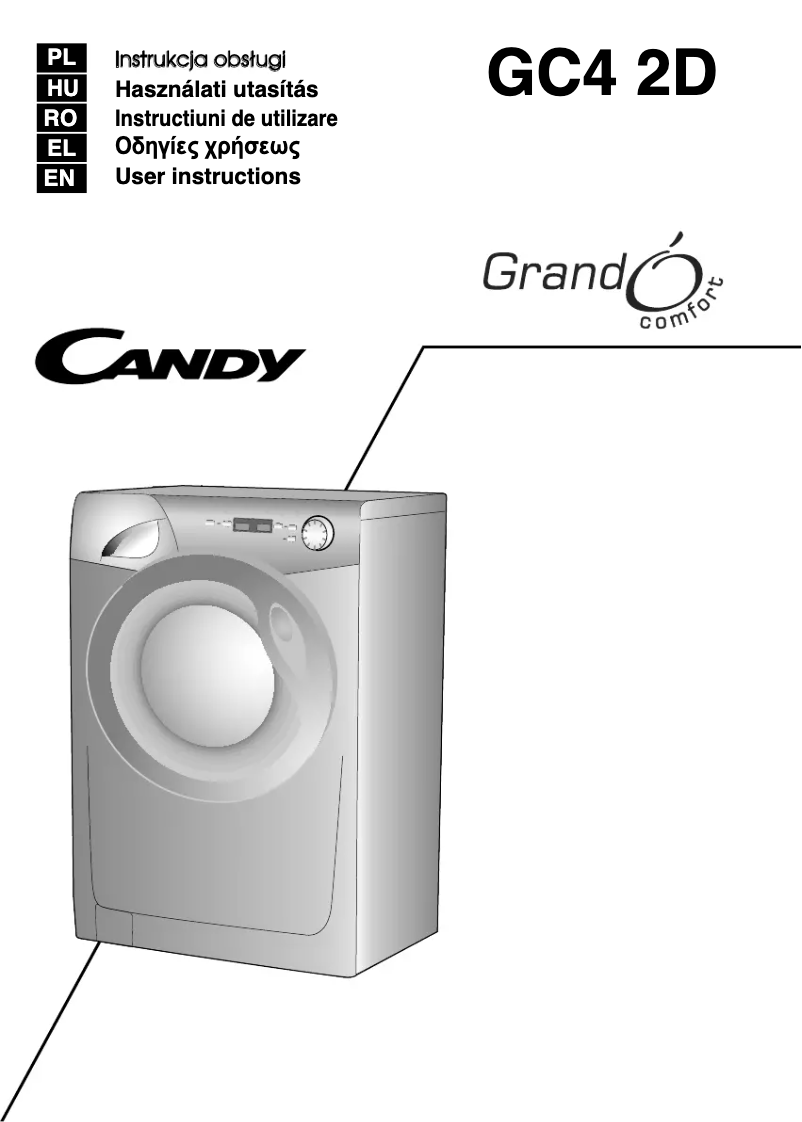 Image de la première page du manuel de l'appareil GC4 1072D1/2-S