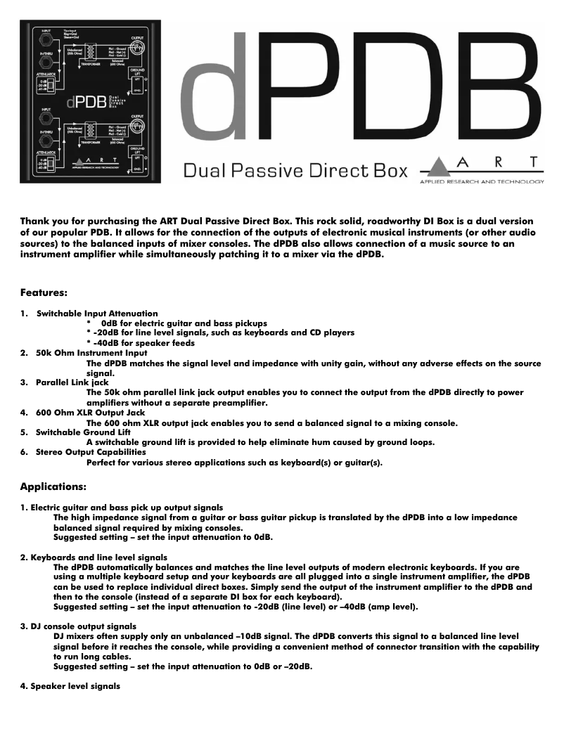 Image de la première page du manuel de l'appareil dPDB