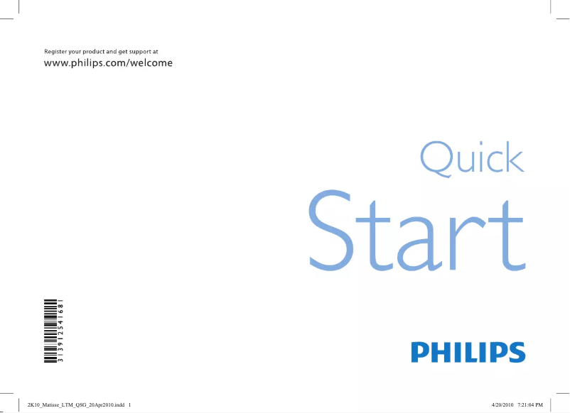 Page 1 de la notice Manuel utilisateur Philips 52PFL8605D