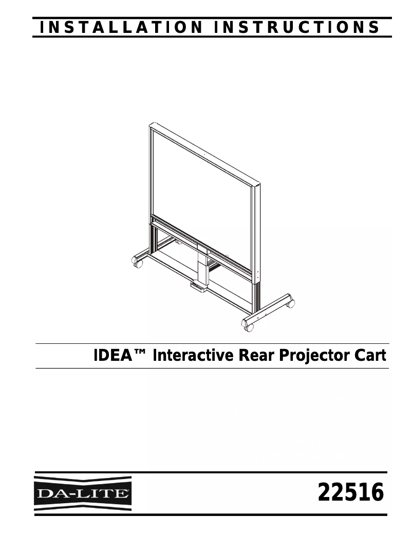 Page n°1 - Manuel utilisateur Da-Lite IDEA Cart