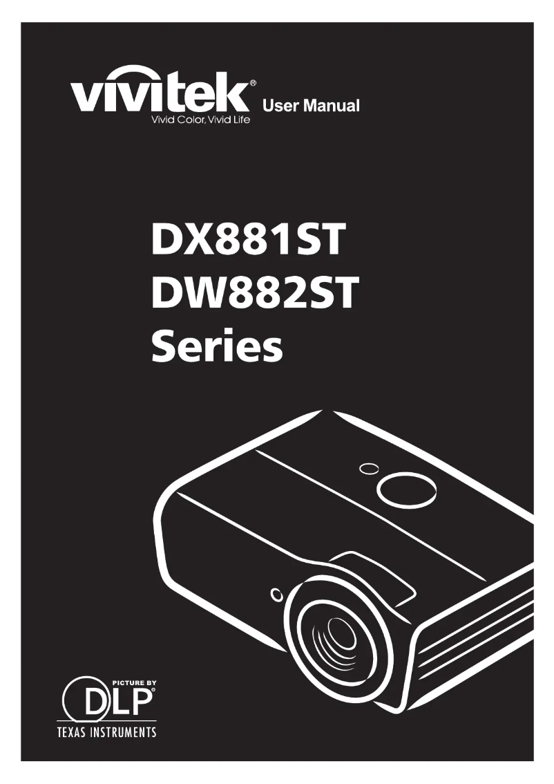 Page 1 de la notice Manuel utilisateur Vivitek DW882ST