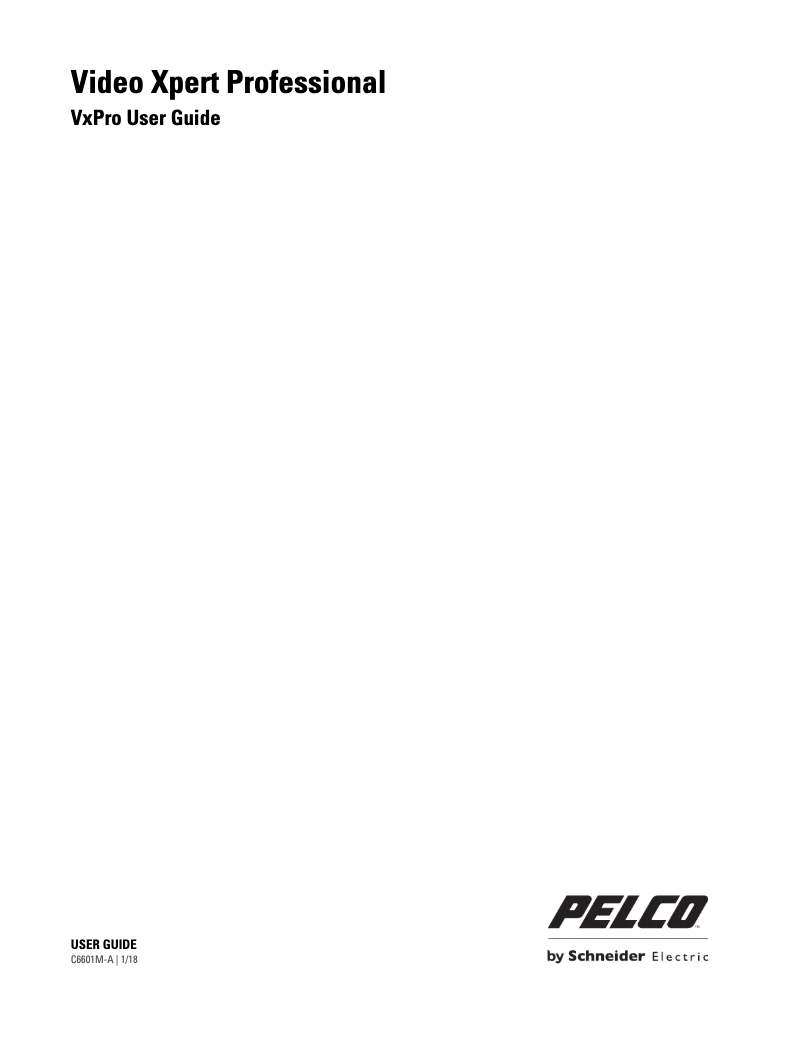 Image de la première page du manuel de l'appareil VideoXpert Professional VXP-P-28-6-S