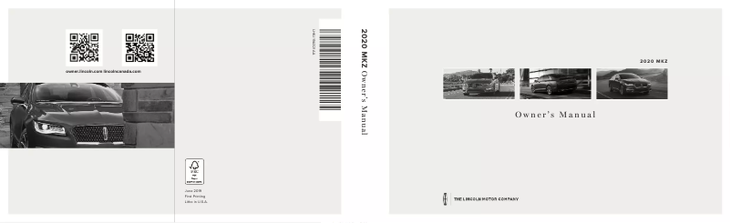 Image de la première page du manuel de l'appareil MKZ (2020)