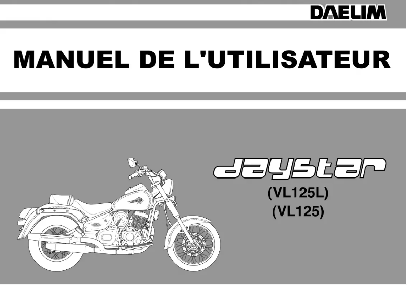 Image de la première page du manuel de l'appareil Daystar VL125L