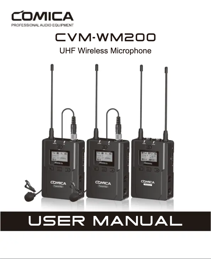 Page n°1 - Manuel utilisateur Comica CVM-WM200