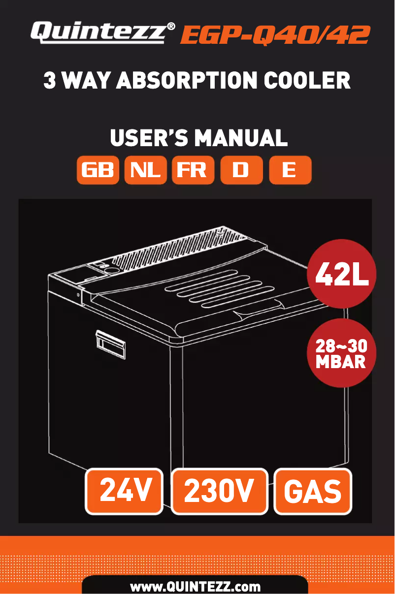Image de la première page du manuel de l'appareil EGP-Q40