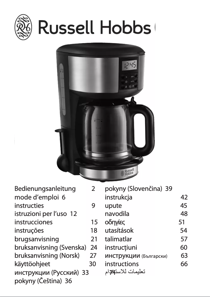Page 1 de la notice Manuel utilisateur Russell Hobbs Buckingham
