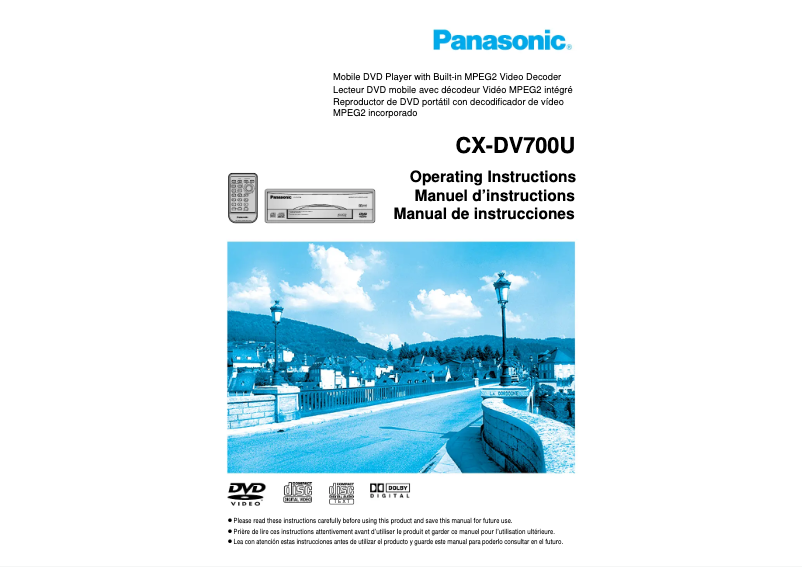 Page 1 de la notice Manuel utilisateur Panasonic CX-DV700U