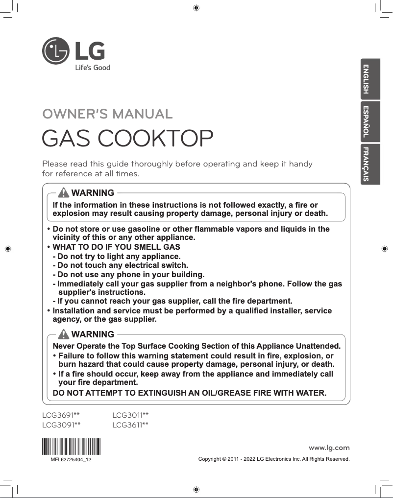 Página 1 del manual Manual de usuario LG LCG3011ST