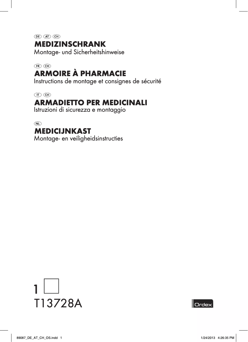 Page n°1 - Manuel utilisateur Ordex IAN 89087