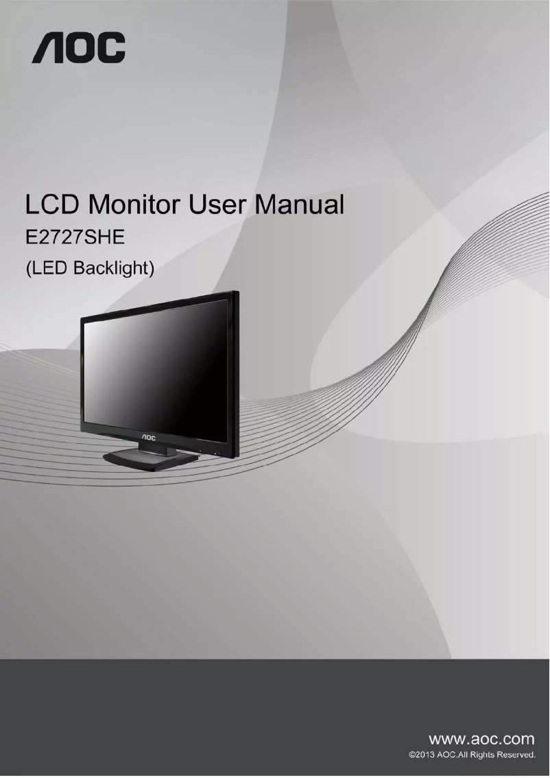 Page 1 de la notice Manuel utilisateur AOC E2727SHE