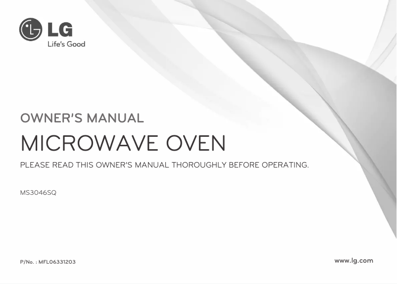 Image de la première page du manuel de l'appareil MS3046SQ