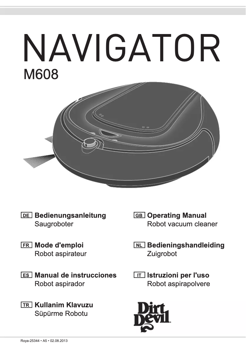 Page n°1 - Manuel utilisateur Dirt Devil Navigator M608