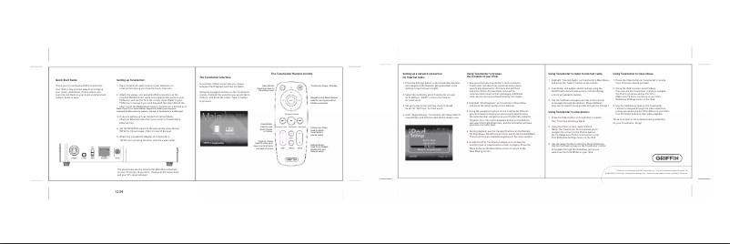 Page n°1 - Manuel utilisateur Griffin TuneCenter