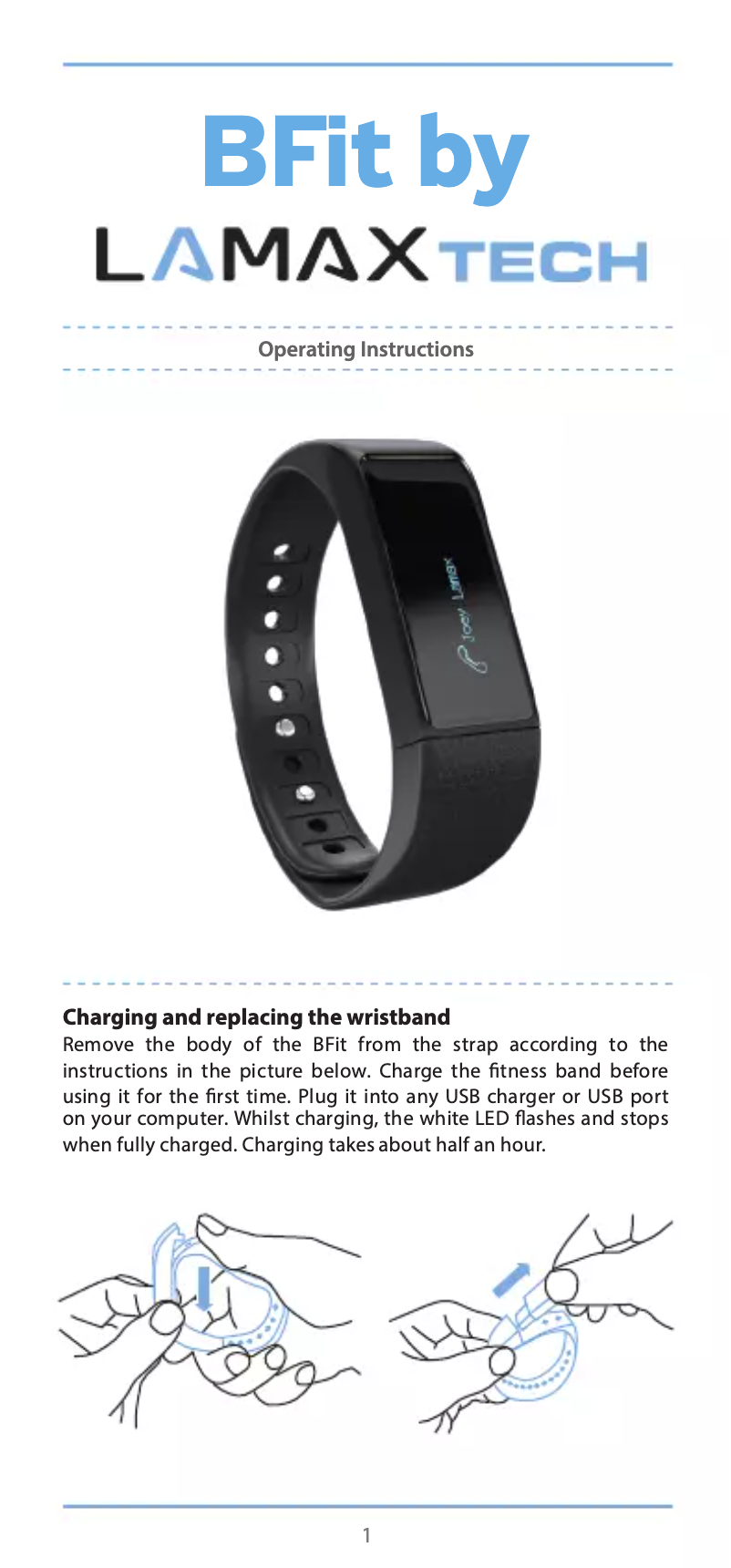 Image de la première page du manuel de l'appareil B-Fit