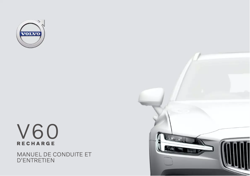 Page 1 de la notice Manuel utilisateur Volvo V60 Recharge Plug-in hybrid (2020)